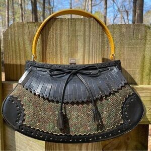 Vintage MOSCHINO tweed handbag